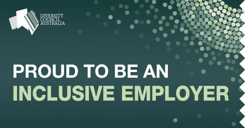 Proud to be an inclusive employer badge.